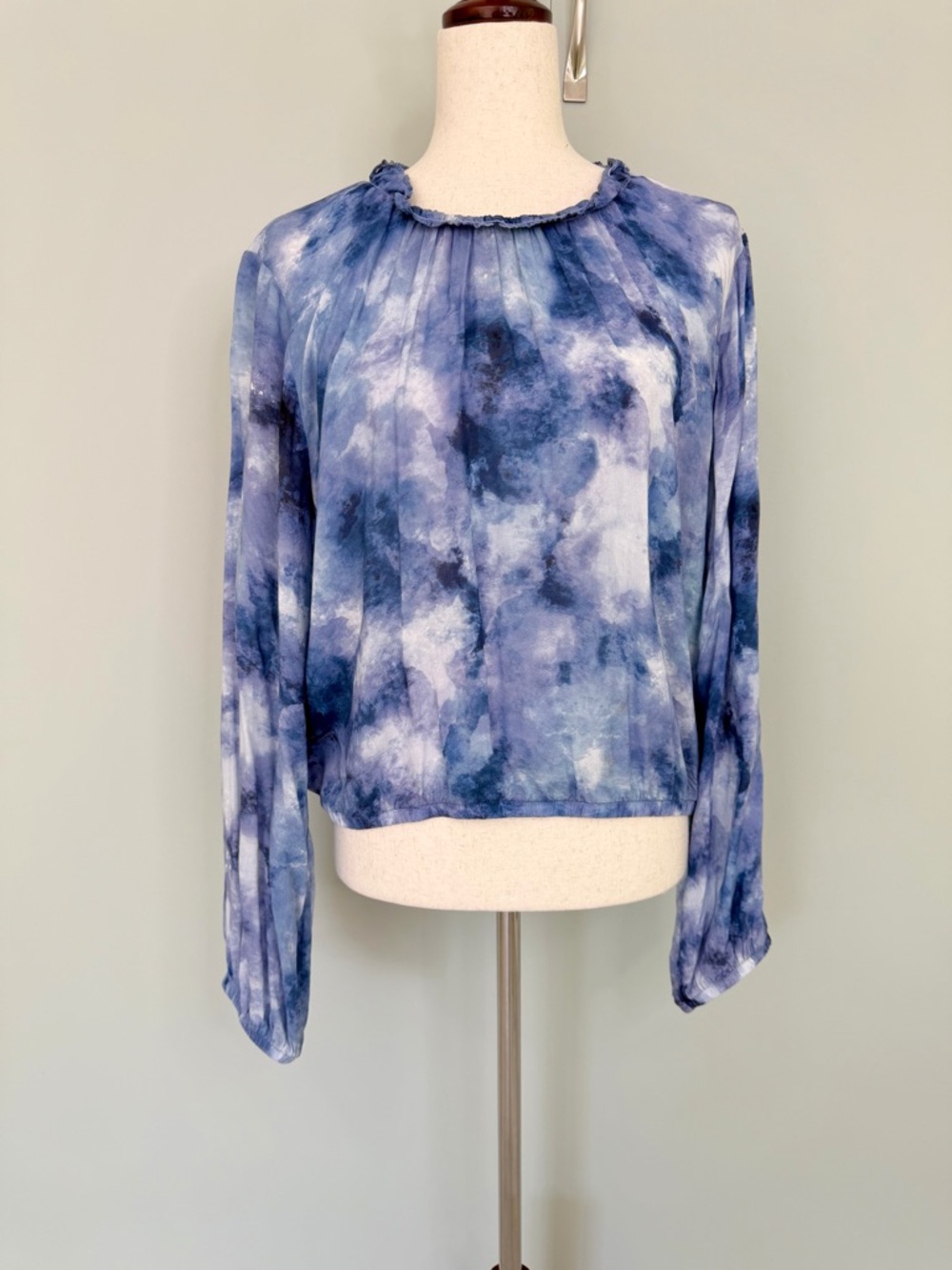 CLOTH & STONE x ANTHROPOLOGIE Women’s Purple Tie Dye Long Sleeve Blouse
